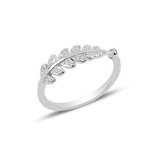 925 Sterling Silver Leaf Ring – Adjustable & Elegant